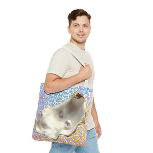 Disco White Pearl & Shell Tote Bag - 3 Sizes