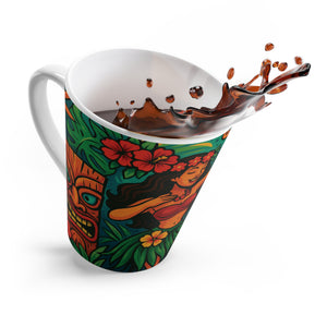 Latte White Mug - Perfect for Coffee Enthusiast / Tiki Tiki