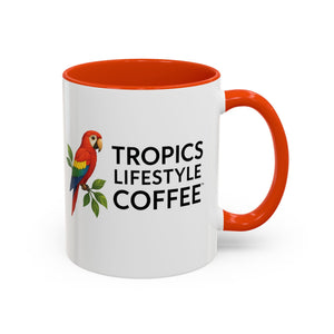 Tropics Lifestyle Coffee Mug — Colorful Macaw Parrot 11oz
