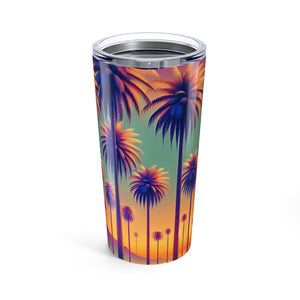 20oz Tropical Glossy Tumbler / Sunset Palms