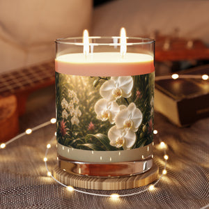 Pearl Orchid Garden Scented Candle — Floral 11oz Glass Jar