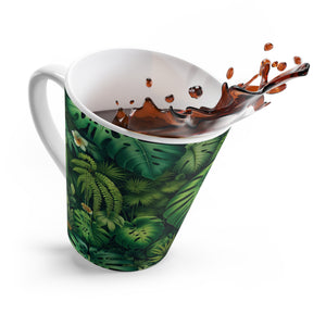 Latte White Mug - Rainforest Greenery