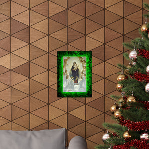 Matte Religious Poster — Mary and the Angels Christian Art Print