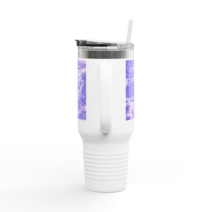 Insulated Travel Mug, 40oz / Tropical Toile, Amethyst - Perfect for Outdoor Adventures