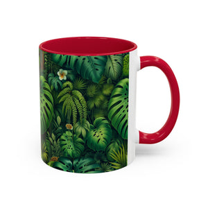 Accent Color Coffee Mug, Many Colors - 11oz & 15oz / Rainforest Greenery