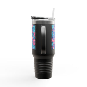 Insulated Travel Mug, 40oz / Beach Dreams, Turquoise