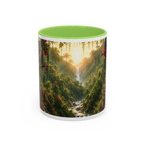 Tropical Waterfall Mug – Lush Jungle Scenic Accent Coffee Cup (11oz/15oz)