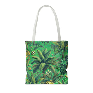 Tropical Palms & Bananas Tote Bag, Green - 3 Sizes