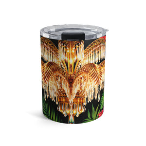 Hollywood Regency Chandelier & Parrot: 10oz Tropical Floral Tumbler