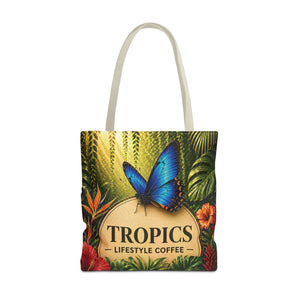 Rainforest Butterfly Coffee Brand Tote Bag - 3 Sizes