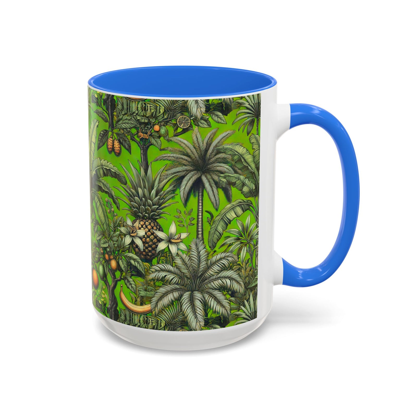 Accent Color Coffee Mug, Many Colors - 11oz & 15oz / Tropical Fruit, Green