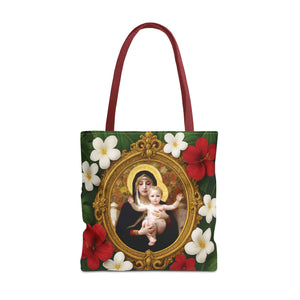 Religious Tote Bag, Virgin of the Lilies: 3 Sizes