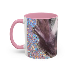 Colorful Mugs (11oz, 15oz), Disco Lavender Pearl Oyster Macro