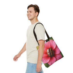 Coffee Bean Flower Tote Bag — Pink Coffee Art