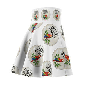 Copy of Tropical Parrot Skater Skirt — Tropics Coffee Floral Print