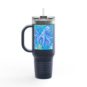 Kraken Joe/Blue Insulated Travel Mug - 40oz - Perfect for Outdoor Adventures