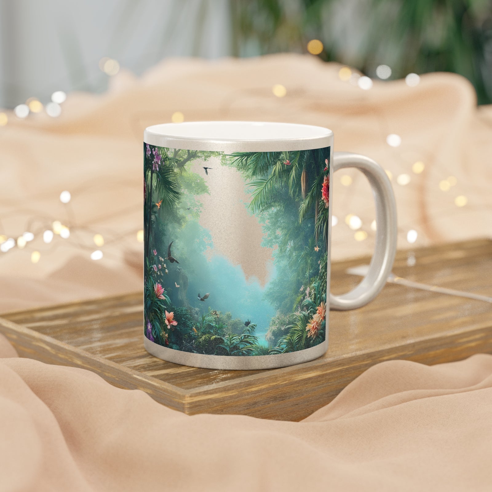 Tropical Metallic Mug — Another Day in Pardise Silver/Gold