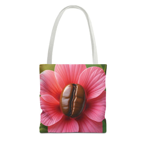 Coffee Bean Flower Tote Bag — Pink Coffee Art