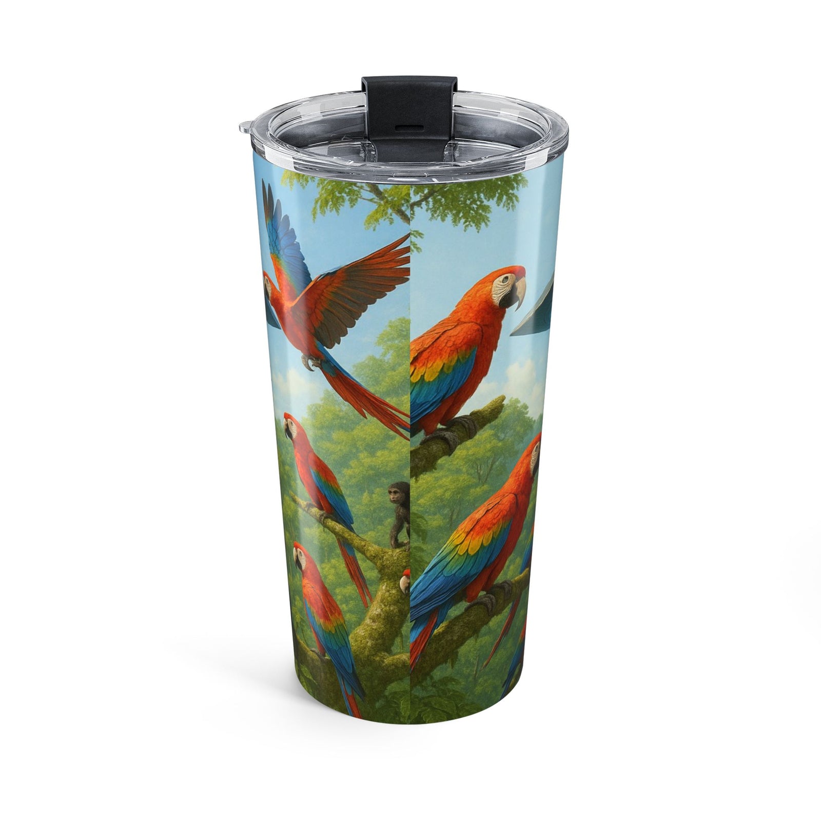 20oz Tumbler – UFO & Jungle Macaws Insulated Travel Cup