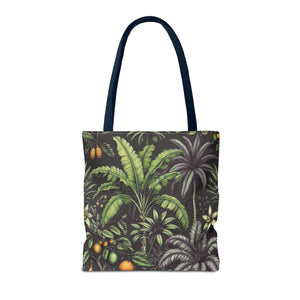 Tropical Fruit/Black Tote Bag - 3 Sizes