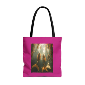 Three Mermaid Sisters, Pink ote Bag - 3 Sizes