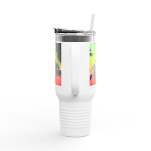 Insulated Travel Mug, 40oz / Palm Glow Sangria - Perfect for Outdoor Adventures
