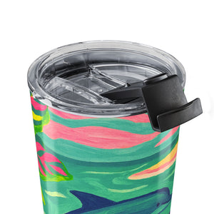 20oz Tumbler — Tropical Jumping Dolphins Travel Cup