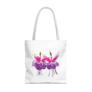 Tropical Real Two Fuchsias/White Tote Bag - 3 Sizes
