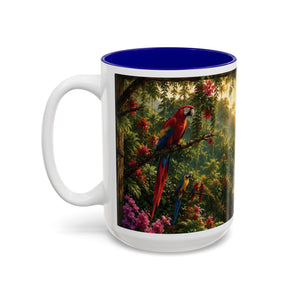 Tropical Waterfall Mug – Lush Jungle Scenic Accent Coffee Cup (11oz/15oz)