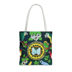Parrots & Real Butterfly Wings Tote Bag - 3 Sizes