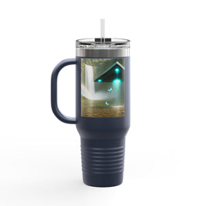 Insulated Travel Mug, 40oz / UFO & Waterfall