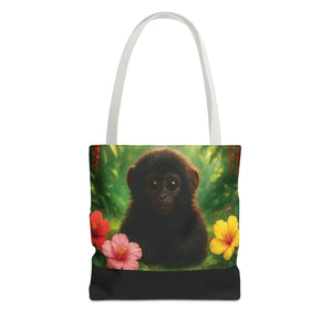 Baby Howler Monkey Trio Tote Bag - 3 Sizes
