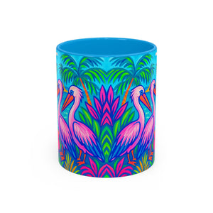 Accent Color Coffee Mug, Many Colors - 11oz & 15oz / Pelican Party
