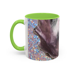 Colorful Mugs (11oz, 15oz), Disco Lavender Pearl Oyster Macro