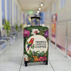 Tropics Lifestyle Coffee Floral Parrot Luggage Cover