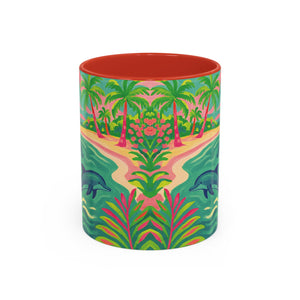 Accent Coffee Mug (11, 15oz), 8 Colors - Jum[mg Dolphins