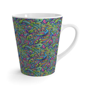 Latte White Mug - Peacock Prism, Nano