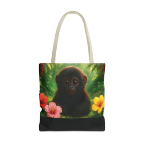 Baby Howler Monkey Trio Tote Bag - 3 Sizes