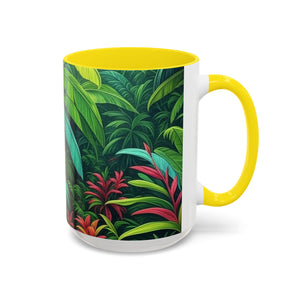 Accent Coffee Mug (11, 15oz), 8 Colors - Rainforest Sleeping Spot