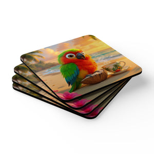 Coaster Set/4 -  Tiki the Parrot