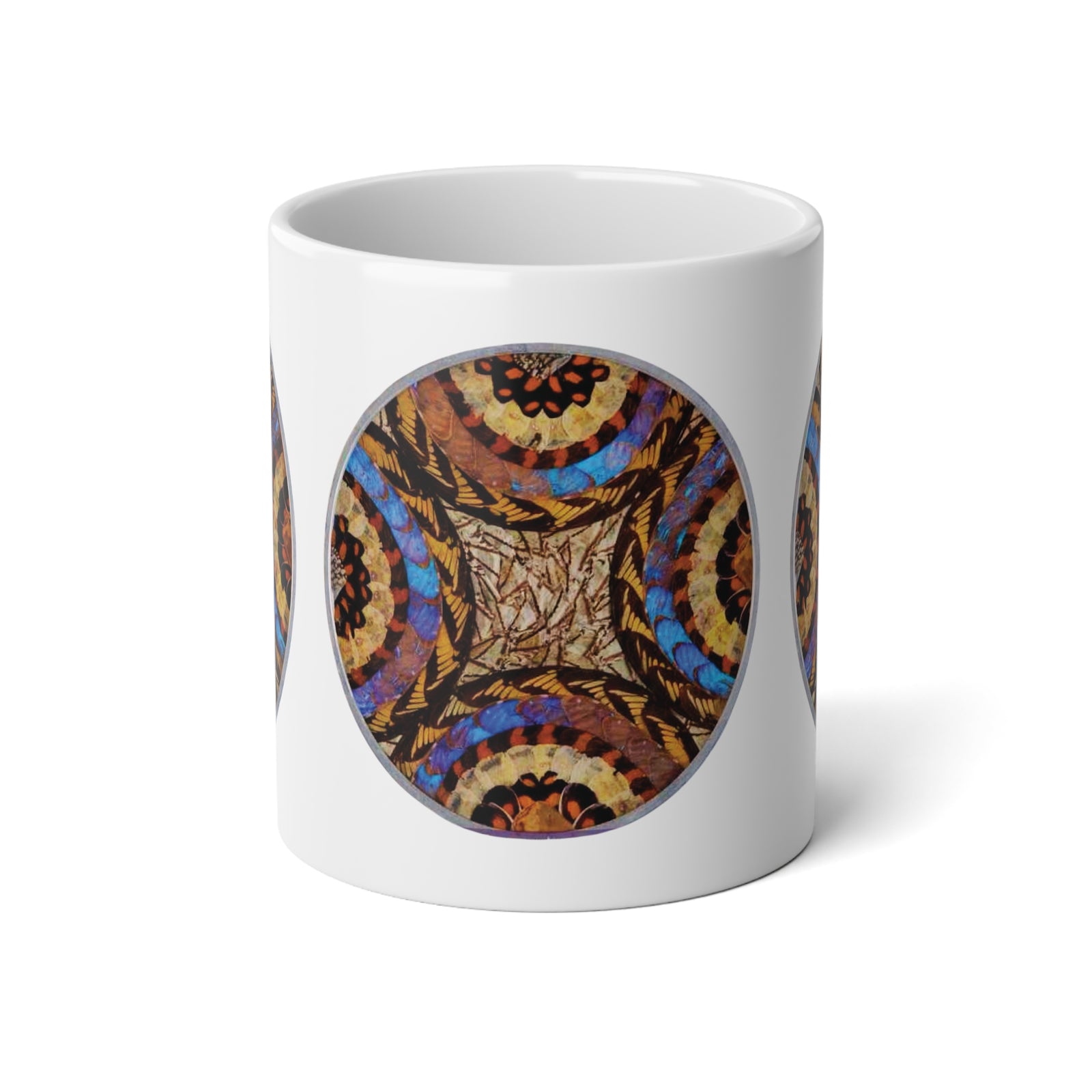 Jumbo Mug, 20oz, Real Morpho Brazil Butterfly Plate | Tropical Coffee Cup