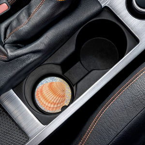 Soapstone Car Coaster - Disco Orangle Scallop