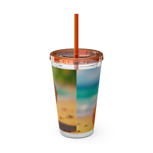 Tropical Tumbler with Straw | 16 oz: Baby Hermit Crab