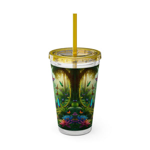 Tropical Tumbler with Straw | 16 oz: Butterflies in a Dell