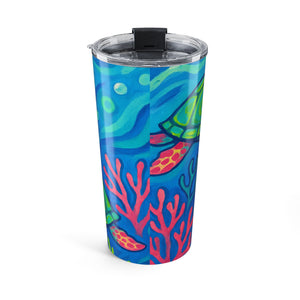 20oz Tumbler — Colorful Sea Turtle Insulated Travel Cup