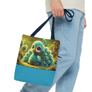 Baby Peacock Trio Tote Bag - 3 Sizes