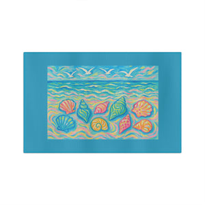 Tropical Microfiber Coffee/Tea Towel – Coastal Seashell Glow
