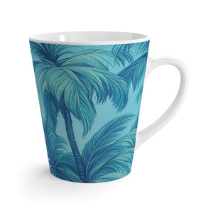 Latte White Mug - Perfect for Coffee Enthusiasts / Azure Palms