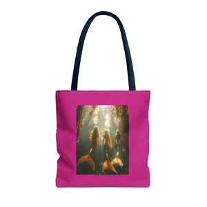 Three Mermaid Sisters, Pink ote Bag - 3 Sizes