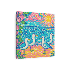 Metal Art Sign/Wall Decor ~ Seagulls on the Beach